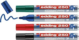edding 250 Whiteboardmarker sortiert, 4er-Set, Blister