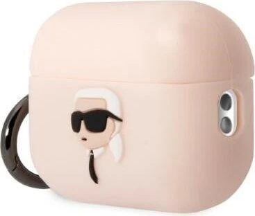 Karl Lagerfeld NFT Karl Head 3D Silicone Case für Apple AirPods Pro 2 pink