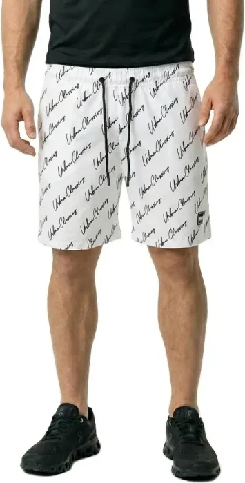 Urban Classics Pattern Badeshorts white script logo (Herren)