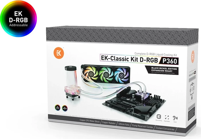 EK Water Blocks Classic Line EK-Classic Kit P360 D-RGB, Black Nickel Edition
