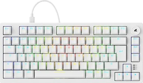 Sharkoon Skiller SGK25, weiß, LEDs RGB, Huano RED, USB, DE