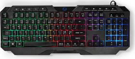 Nedis Gaming Tastatur, LEDs RGB, schwarz, USB, ND (GKBD110BKND)