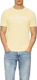 s.Oliver Logo-Print T-Shirt kurzarm vanille (Herren)