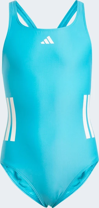 adidas 3-Streifen C-Back Badeanzug lucid cyan/white (Junior)