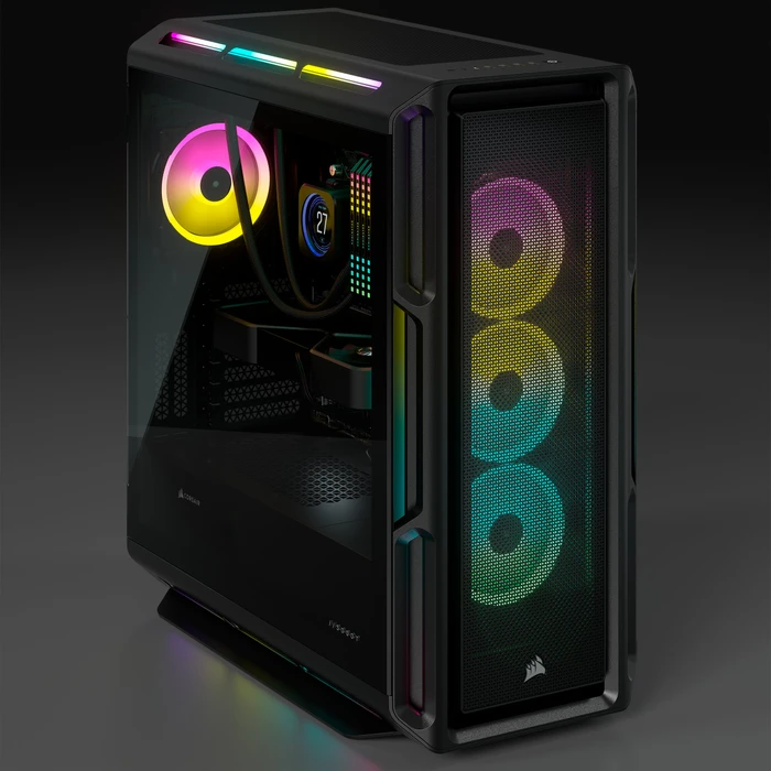 Corsair iCue 5000T RGB TG, schwarz, Glasfenster