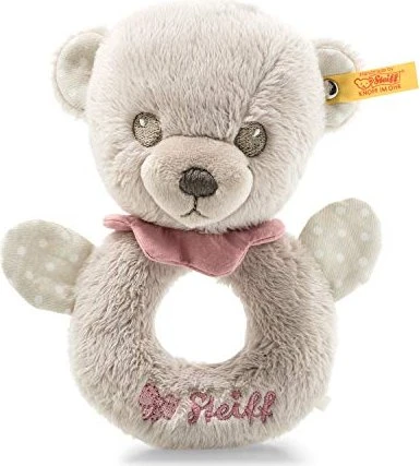 Steiff Hello Baby Lea Teddybär Greifring mit Rassel in Geschenkbox