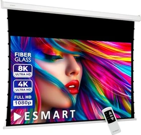 eSmart Germany Tageslicht Tension Leinwand Grau Glasfaser 244x137cm