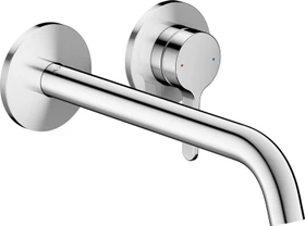 Hansgrohe Axor One 2-Loch Waschbeckenarmatur für Wandmontage mit Hebelgriffen und Auslauf 220mm chrom
