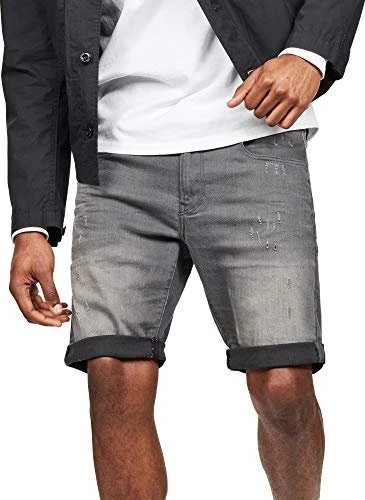 G-Star 3301 Slim Denim Shorts Jeans light aged destroy (Herren)