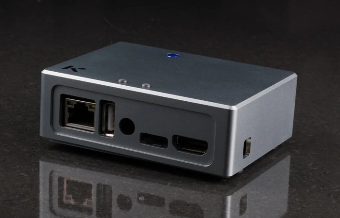 KKSB Aluminiumgehäuse für Odroid XU4, grau/schwarz