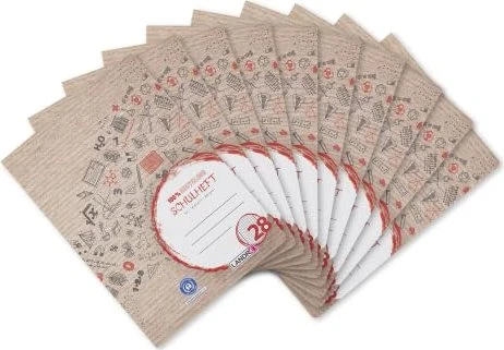 Landré Recycling Schulheft, A4, Lineatur 28, 16 Blatt, 10er-Pack