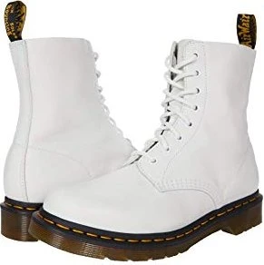Dr. Martens 1460 Pascal Virginia Soft Leather Lace Up Boots weiß