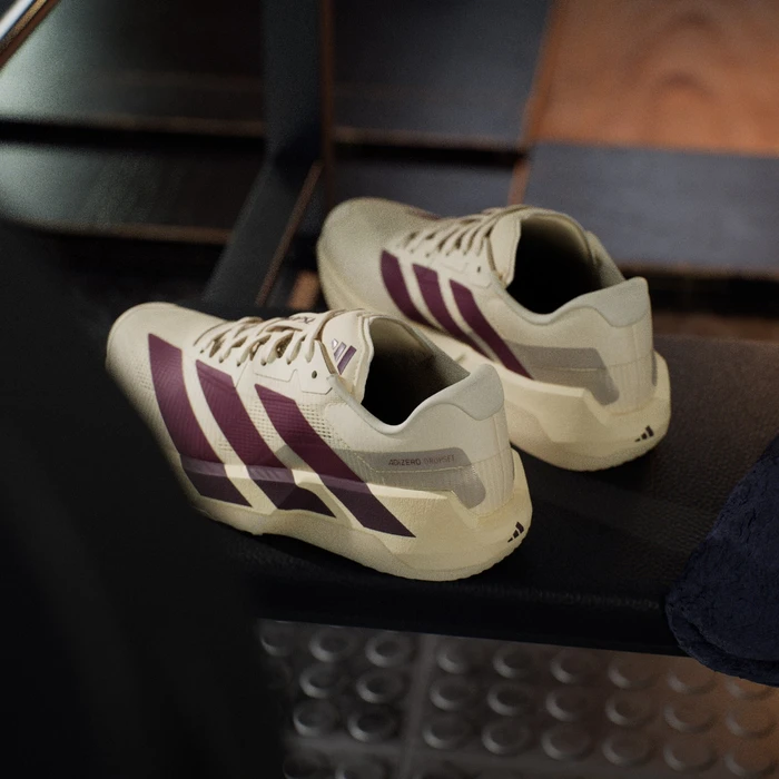 adidas Adizero Dropset Pro warm vanilla/maroon (Damen)