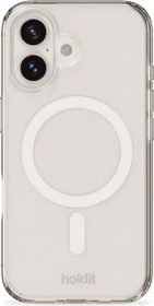 Holdit Transparent Case MagSafe für Apple iPhone 16 weiß