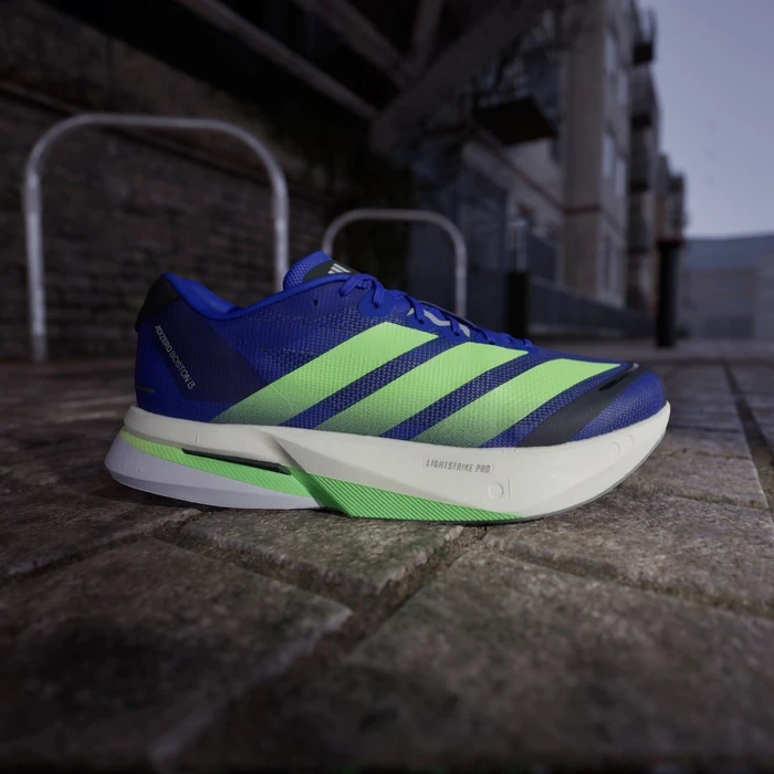 adidas Adizero Boston 13 lucid blue/lime burst/core black (Herren)