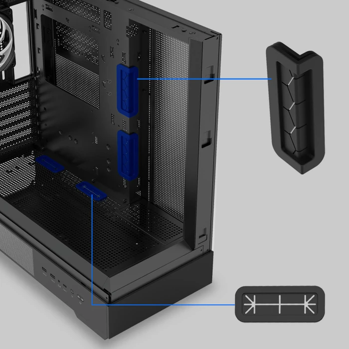 Zalman P40 Prism Plus Black, schwarz, Glasfenster