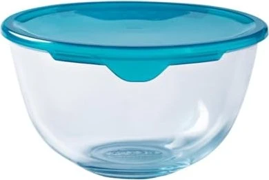 Pyrex Classic Salat- und Rührschüssel mit Deckel 1l blau