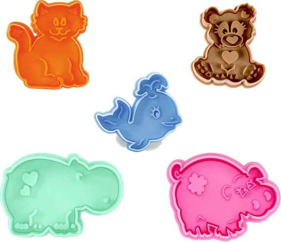 Städter Präge-Ausstecher mit Auswerfer Katze 6.5cm orange