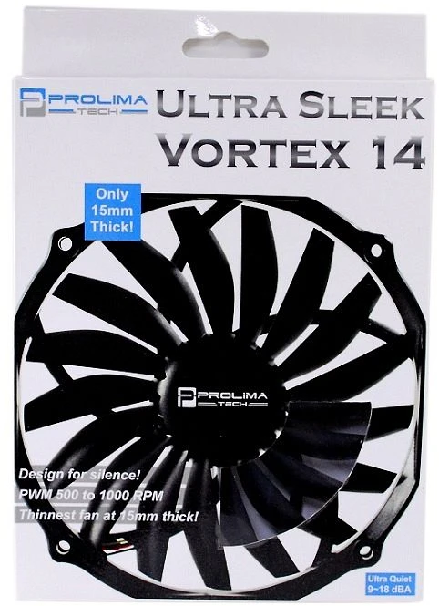 Prolimatech Ultra Sleek Vortex 14 schwarz, 140mm