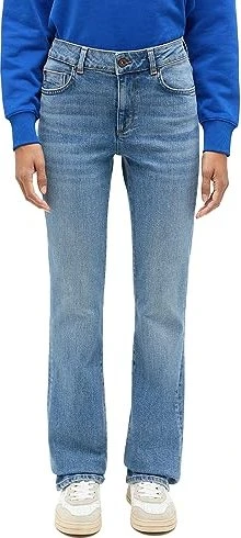 Mustang Shelby Slim Bootcut mit Kontrastnähten Jeans blau (Damen)