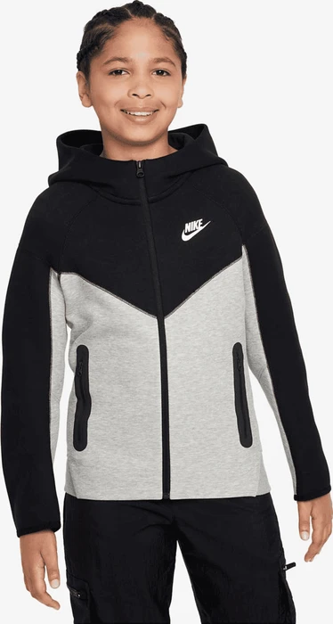 Nike Sportswear Tech Fleece Hoodie dark grey heather/black/white (Junior)