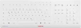 Cherry Stream Protect Keyboard Wireless-grau, weiß/grau, USB, DE