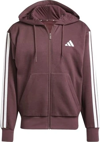 adidas Essentials Fleece 3-Streifen Hoodie medium grey heather (Herren)