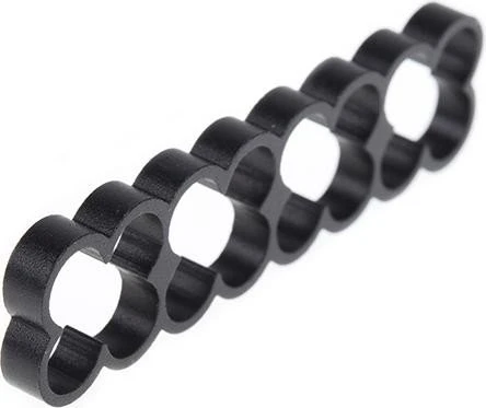 Alphacool Eiskamm Alu X16 Kabelkamm 4mm, schwarz, 4er-Pack