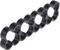 Alphacool Eiskamm Alu X16 Kabelkamm 4mm, schwarz, 4er-Pack Vorschaubild