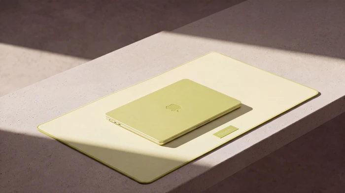 Tucano One Desk Pad für MacBook Neo, 550x350mm, Citrus gelb