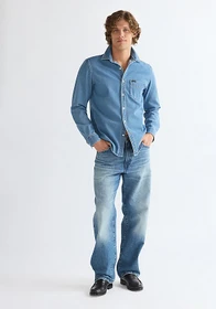 Wrangler Regular 1 Pocket Hemd langarm light wash (Herren)