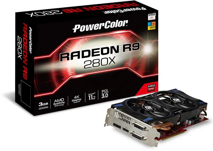PowerColor Radeon R9 280X, 3GB GDDR5, 2x DVI, HDMI, DP