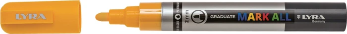 Lyra Graduate Mark All Permanentmarker 2mm gelb, Blister