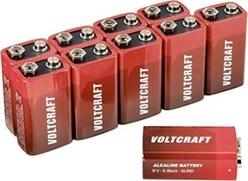 Voltcraft Alkaline 9V-Block, 10er-Pack