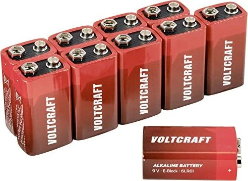 Voltcraft Alkaline 9V-Block, 10er-Pack
