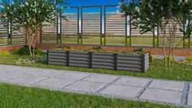 Vitavia Meta In&Out 401 L Hochbeet 245x65cm granit/schwarz