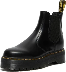 Dr. Martens 2976 Quad Smooth Leather Platform Chelsea Boots schwarz