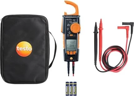 Testo TRMS Stromzange 770-3 | Zangenamperemeter mit Bluetooth | 600A AC/DC | Temperaturmessung | CAT IV