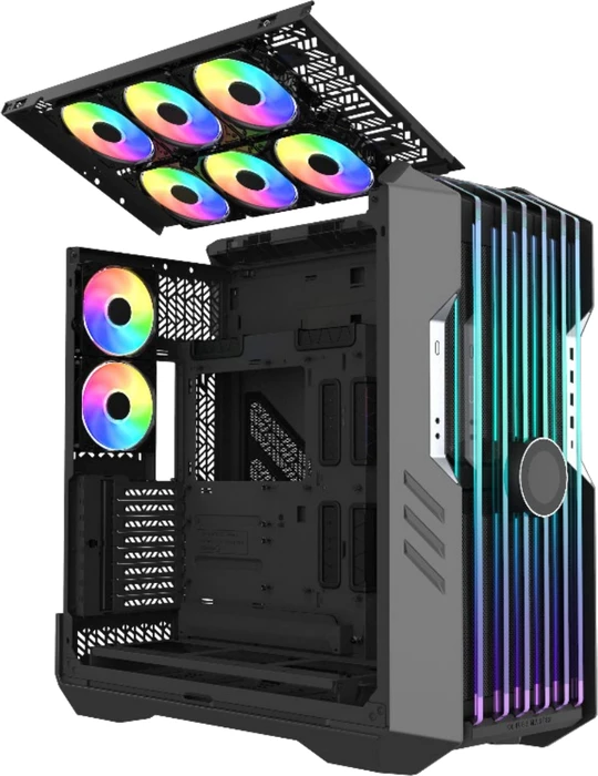 Cooler Master HAF 700 Evo Titanium Grey, grau, Glasfenster