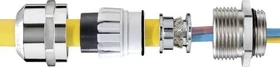 Wiska EMSKE 75 EMV-Z Ex-EMV-Kabelverschraubung, Erdungseinsatz DIN 89345, Messing vernickelt, M75