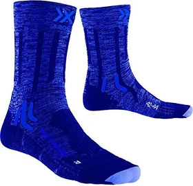 X-Bionic Trek X Merino Laufsocken lake blue melange/dolomite grey