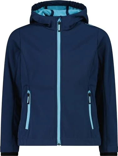 CMP Softshell Melange Fix Hood Funktionsjacke blue ink/topazio (Junior)