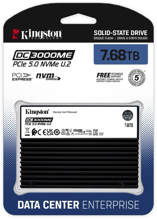 Kingston DC3000ME PCIe 5.0 NVMe U.2 SSD 7.68TB, U.2 / PCIe 5.0 x4