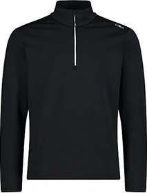 CMP Fleece Stretch Performance Funktionsshirt langarm schwarz/weiß (Herren)