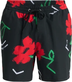 Quiksilver Stretch Printed Volley 16" Badeshorts black/street floral (Herren)
