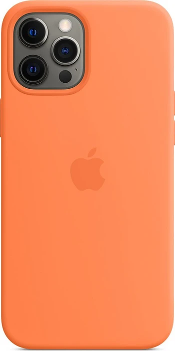 Apple Silikon Case mit MagSafe für iPhone 12 Pro Max Kumquat