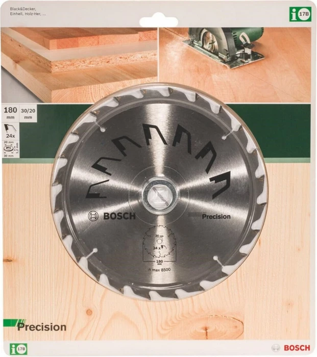 Bosch DIY Precision Kreissägeblatt 24Z, 180x2.5x30mm, 1 Stück