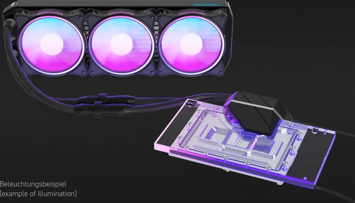 Alphacool Eiswolf 2 AiO 360mm RTX 4090 Aorus Master Gaming mit Backplate