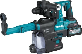 Makita HR001GM204 XGT Akku-Bohr-/Meißelhammer inkl. MAKPAC + 2 Akkus 4.0Ah + Absaugeinheit