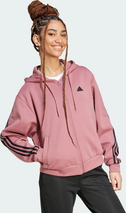 adidas Future Icons 3-Streifen Hoodie preloved crimson (Damen)